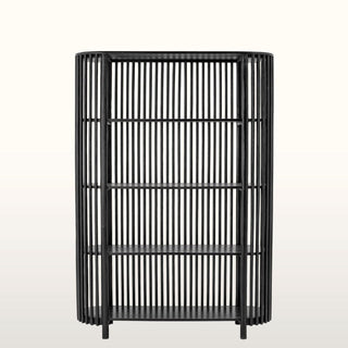 Black Curved Slatted Bookcase in Furniture from Oriana B www.orianab.com