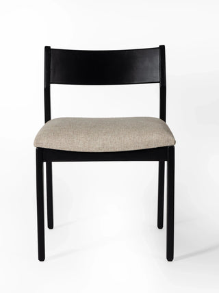 Black Dining Chair | Natural Linen in Furniture from Oriana B www.orianab.com