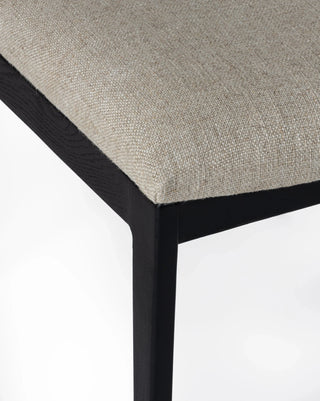 Black Dining Chair | Natural Linen in Furniture from Oriana B www.orianab.com