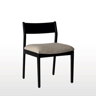 Black Dining Chair | Natural Linen in Furniture from Oriana B www.orianab.com