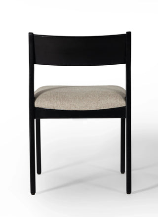 Black Dining Chair | Natural Linen in Furniture from Oriana B www.orianab.com