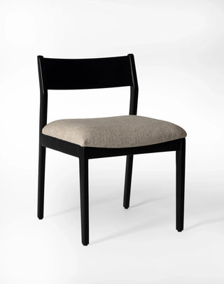 Black Dining Chair | Natural Linen in Furniture from Oriana B www.orianab.com