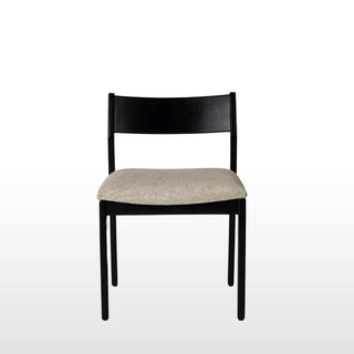 Black Dining Chair | Natural Linen in Furniture from Oriana B www.orianab.com