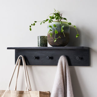 Black Minimalist Wooden Coatrack in Homewares from Oriana B www.orianab.com