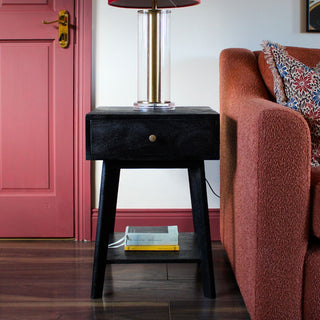 Black Table with Single Drawer in Archived from Oriana B www.orianab.com