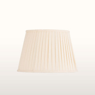Blue Enamel Table Lamp | Neutral Pleated Lampshade in Lighting from Oriana B www.orianab.com