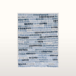 Blue Textured Dashes Canvas Art | 90cm X 120cm in Wall Art from Oriana B. www.orianab.com