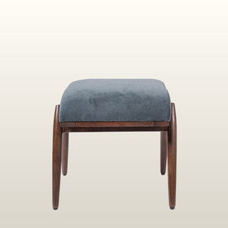 Blue Velvet Wooden Upholstered Foot Stool in Furniture from Oriana B www.orianab.com