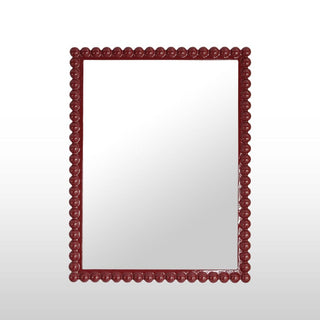 Bobbin Rectangular Mirror | Burgundy in Mirrors from Oriana B www.orianab.com