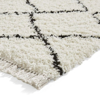 Boho White & Black Rug | 5 sizes available in Homewares from Oriana B www.orianab.com