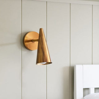 Brass Cone Wall Light in Lighting from Oriana B www.orianab.com