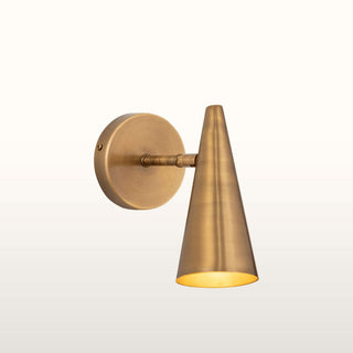 Brass Cone Wall Light in Lighting from Oriana B www.orianab.com