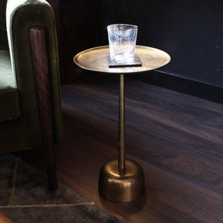 Brass Pedestal Side Table in Furniture from Oriana B www.orianab.com