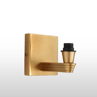 Brass Wall Lamp with Pleated Tall Empire Shade in Lighting from Oriana B www.orianab.com