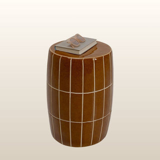 Brown Stoneware Side Table in Furniture from Oriana B www.orianab.com