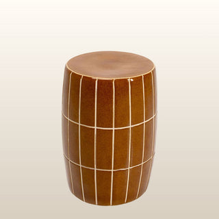 Brown Stoneware Side Table in Furniture from Oriana B www.orianab.com
