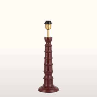 Burgundy Enamel Table Lamp | Red & Blue Pleated Lampshade in Lighting from Oriana B www.orianab.com