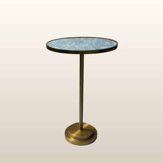 Carlton Brass Side Table with Antique Glass Top in Furniture from Oriana B www.orianab.com