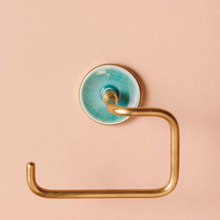 Ceramic Brass Toilet Roll Holder in Homewares from Oriana B www.orianab.com