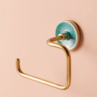 Ceramic Brass Toilet Roll Holder in Homewares from Oriana B www.orianab.com