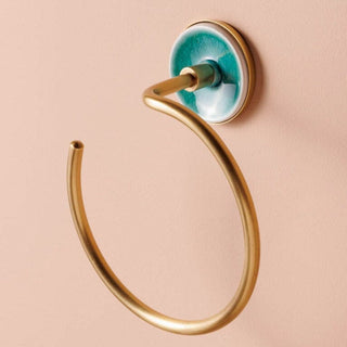 Ceramic Brass Towel Ring in Homewares from Oriana B www.orianab.com