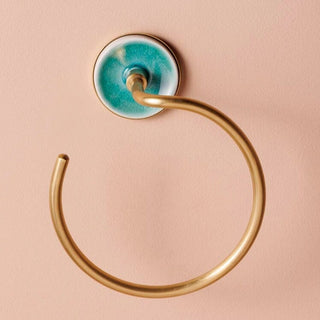 Ceramic Brass Towel Ring in Homewares from Oriana B www.orianab.com