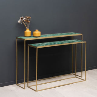 Ceramic Tiled Console Table Nest | Set of 2 in Furniture from Oriana B www.orianab.com