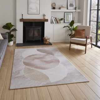 Circle Pattern Rug | Two Sizes | Rust in Homewares from Oriana B www.orianab.com