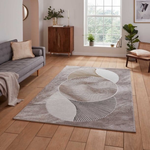 Circle Rug Pattern Style Circle Pattern Rug | Two Sizes | Warm – Oriana B