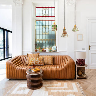 Circular Side Table with Bone Inlay in Furniture from Oriana B www.orianab.com