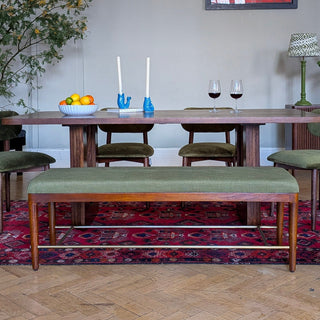 Conor Bench | Green Linen in Furniture from Oriana B www.orianab.com
