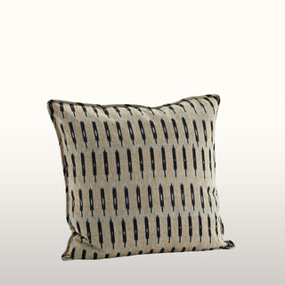 Cotton Cushion | Beige and Black | 50x50 in Homewares from Oriana B www.orianab.com
