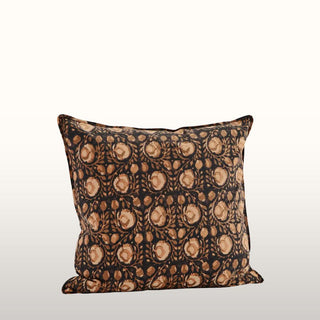 Cotton Cushion | Brown and Peach | 50x50 in Homewares from Oriana B www.orianab.com
