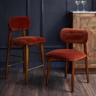 Counter Stool | Rust Velvet in Furniture from Oriana B www.orianab.com