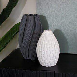 Cream Dappled Vase | 24cm in Vases & Plant Pots from Oriana B. www.orianab.com