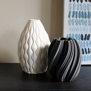 Cream Dappled Vase | 28cm in Homewares from Oriana B www.orianab.com