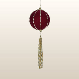 Crimson Diamante Tassel Bauble in Christmas from Oriana B www.orianab.com