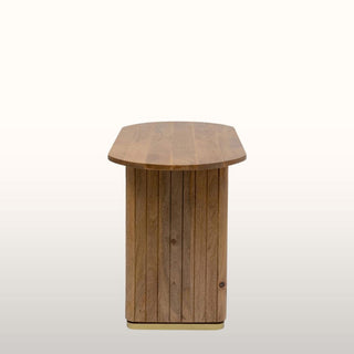 Curved Reeded Natural Wood Desk in Furniture from Oriana B www.orianab.com