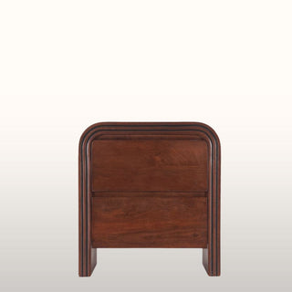 Curved Wood Bedside Table with Drawers in Furniture from Oriana B www.orianab.com