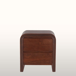 Curved Wood Bedside Table with Drawers in Furniture from Oriana B www.orianab.com