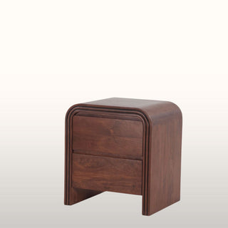 Curved Wood Bedside Table with Drawers in Furniture from Oriana B www.orianab.com