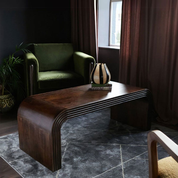 Curved Wood Coffee Table in Furniture from Oriana B www.orianab.com
