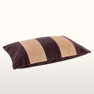 Cushion Striped Coffee & Tan | 40x60 in Homewares from Oriana B. www.orianab.com
