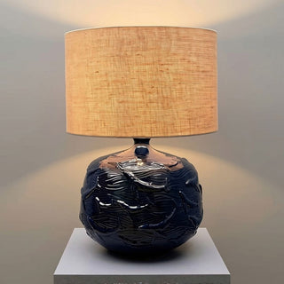 Dark Blue Ceramic Lamp | Large in Lighting from Oriana B www.orianab.com