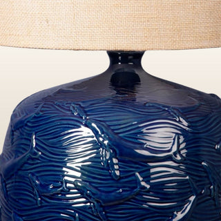 Dark Blue Ceramic Lamp | Large in Lighting from Oriana B www.orianab.com