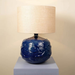 Dark Blue Ceramic Lamp | Large in Lighting from Oriana B www.orianab.com