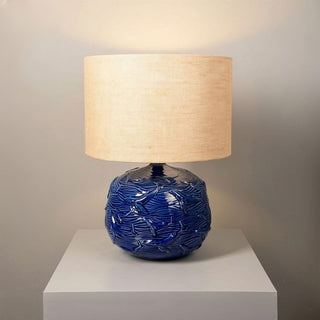 Dark Blue Ceramic Lamp | Small in Lighting from Oriana B www.orianab.com