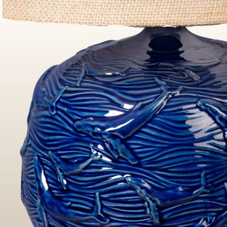 Dark Blue Ceramic Lamp | Small in Lighting from Oriana B www.orianab.com