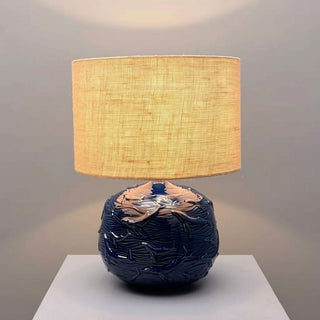 Dark Blue Ceramic Lamp | Small in Lighting from Oriana B www.orianab.com