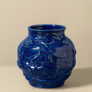 Dark Blue Large Ceramic Vase in Homewares from Oriana B www.orianab.com
